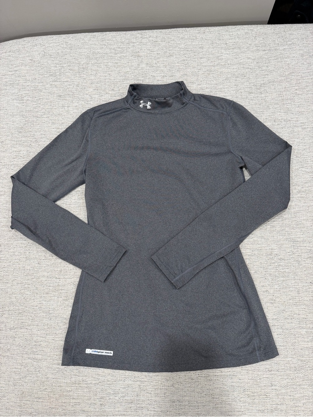 Under Armour Women's Charcoal Gray Long-Sleeve Mock Neck Top